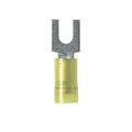 Panduit 12-10 AWG Nylon Fork Terminal #6 Stud PK50, Insulation Color: Yellow PNF10-6F-L
